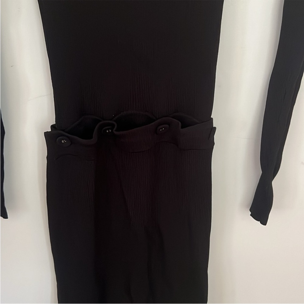 Christopher Esber Button-Trim Rib Knit Maxi Dress -small - Picture 2 of 6